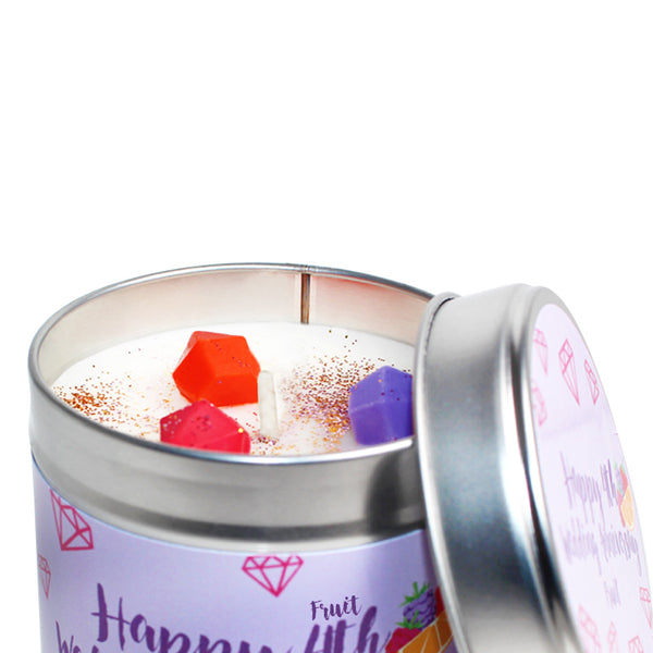 4th Year Fruit Wedding Anniversary Candle Tin