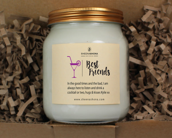 Best Friends Personalised Soya Wax Large Honey Jar Candle