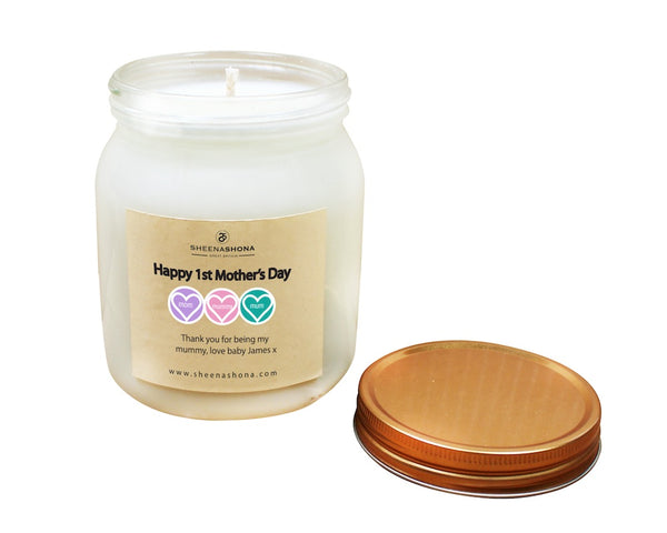Happy 1st Mother's Day Soya Wax Large Honey Jar Candle