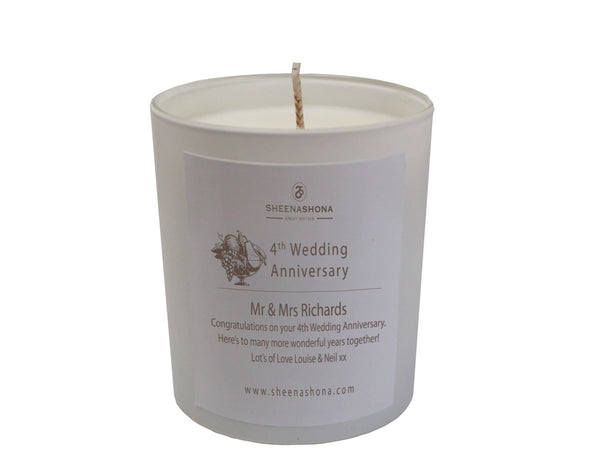 4th Year Fruit Wedding Anniversary Luxury Candle