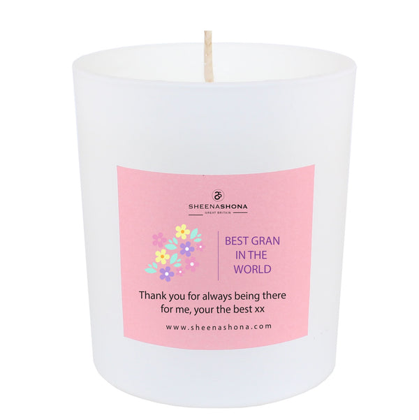 Best Gran Personalised Luxury Soya Wax Gift Boxed Candle