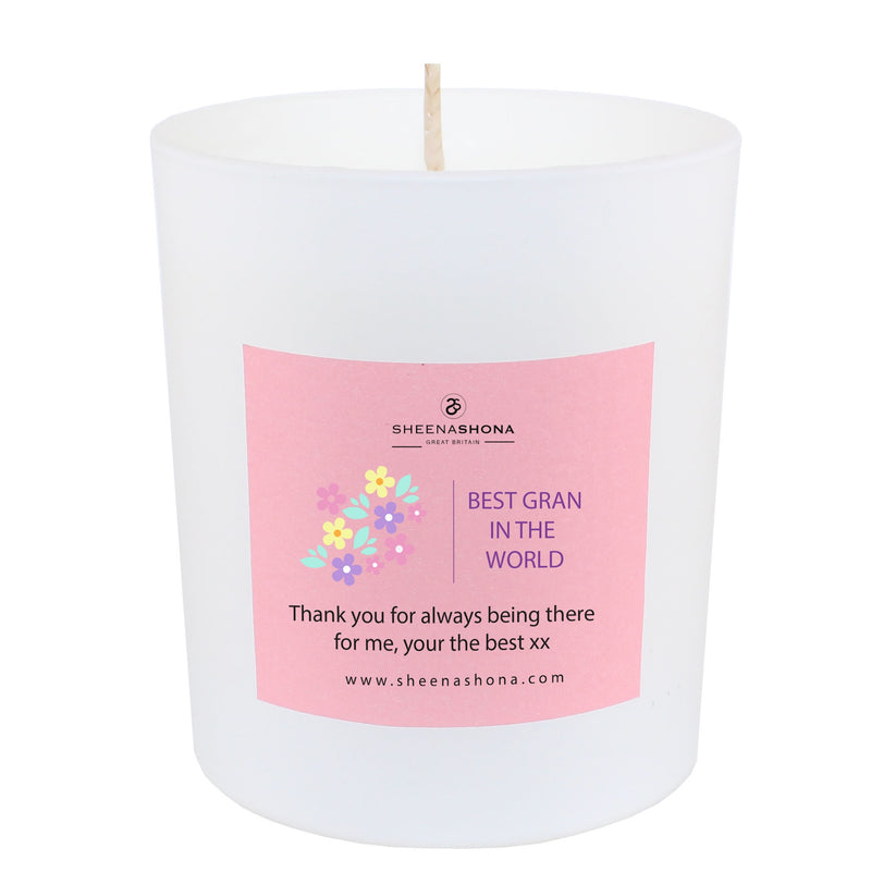 Best Gran Personalised Luxury Soya Wax Gift Boxed Candle