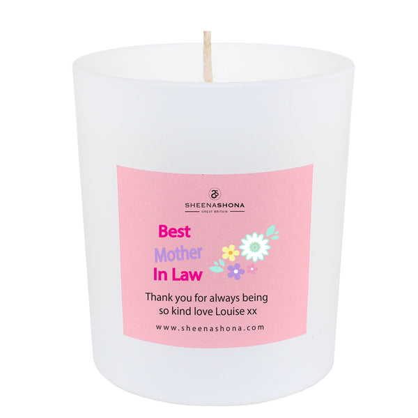 Best Mother In Law Personalised Luxury Soya Wax Gift Boxed Candle