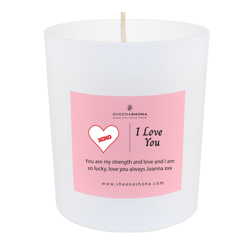 I Love You Personalised Luxury Soya Wax Gift Boxed Candle