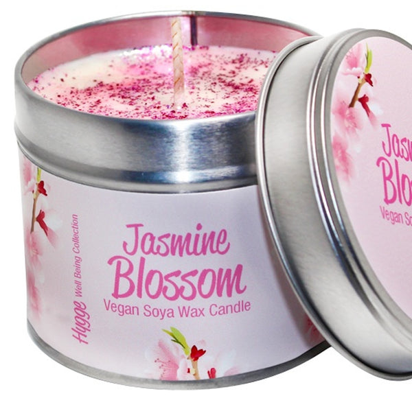 Jasmine Blossom Scented Hygge Candle Tin