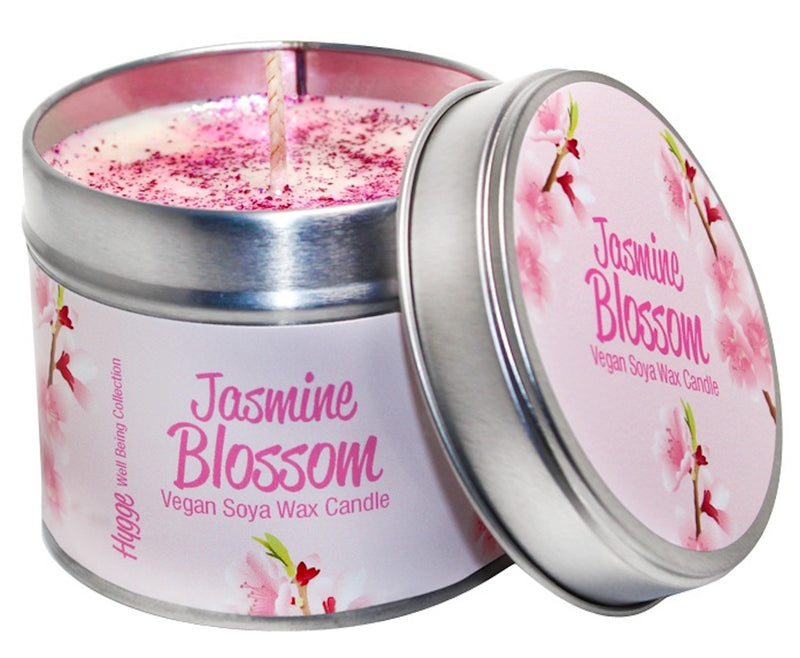 Jasmine Blossom Scented Hygge Candle Tin