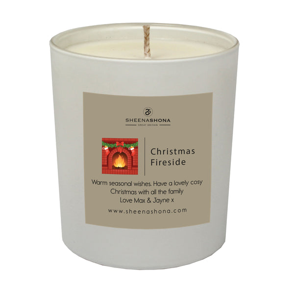 Fireside Christmas Personalised Luxury Gift Boxed Candle