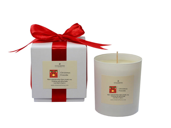 Fireside Christmas Personalised Luxury Gift Boxed Candle