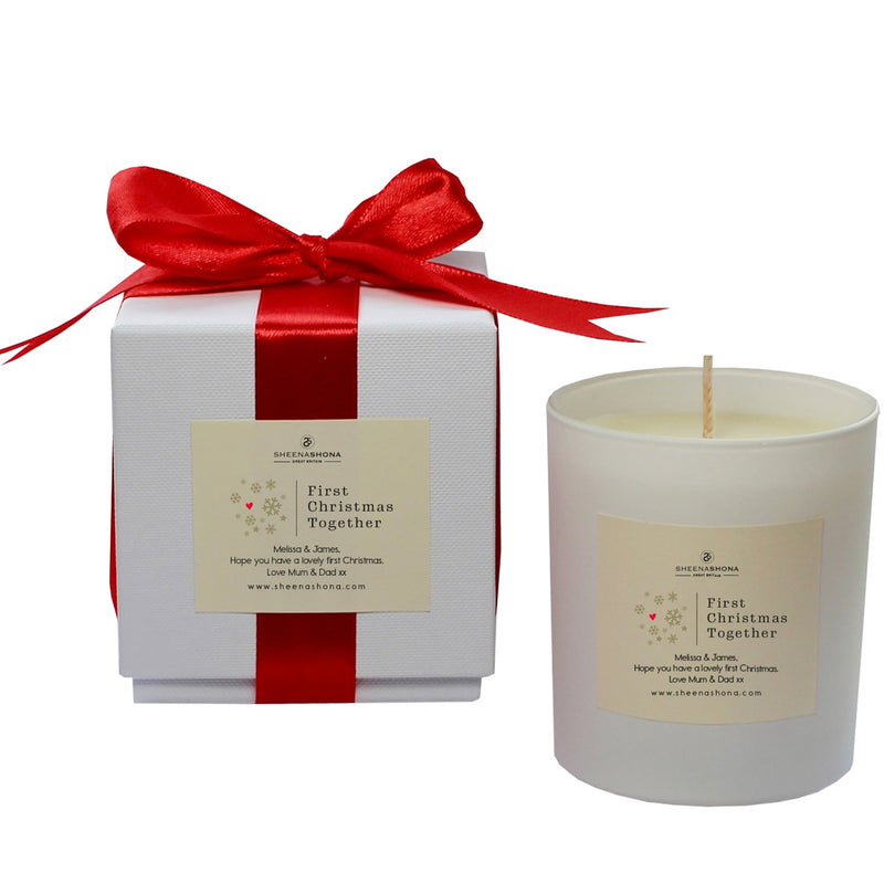 First Christmas Together Personalised Luxury Gift Boxed Candle