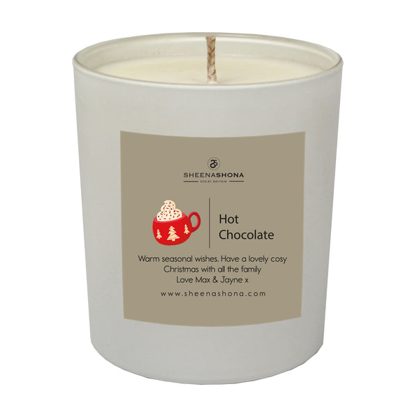 Hot Chocolate Christmas Personalised Luxury Gift Boxed Candle