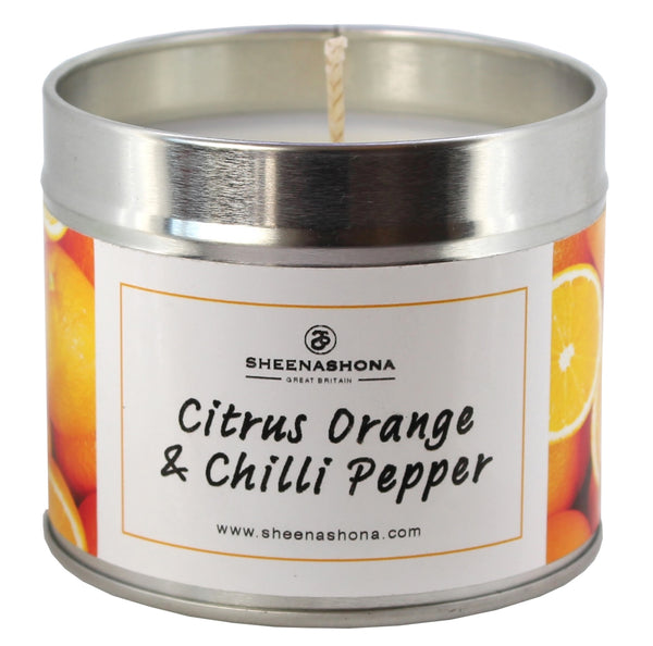 Citrus Orange & Chilli Pepper Signature Soya Wax Candle Tin