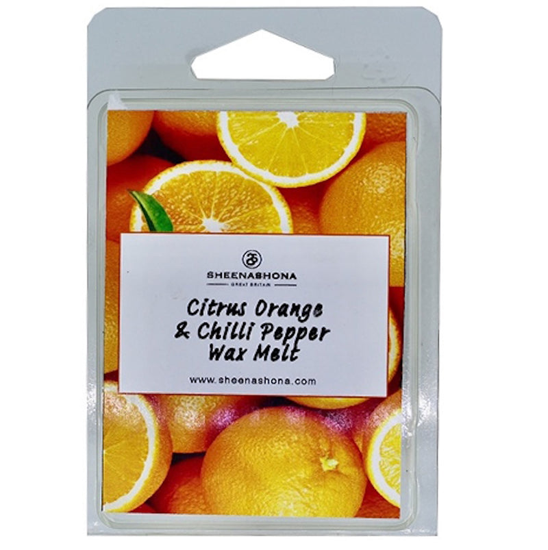 Citrus Orange & Chilli Pepper Scented Signature Clamshell Soya Wax Melt Bundle x 4