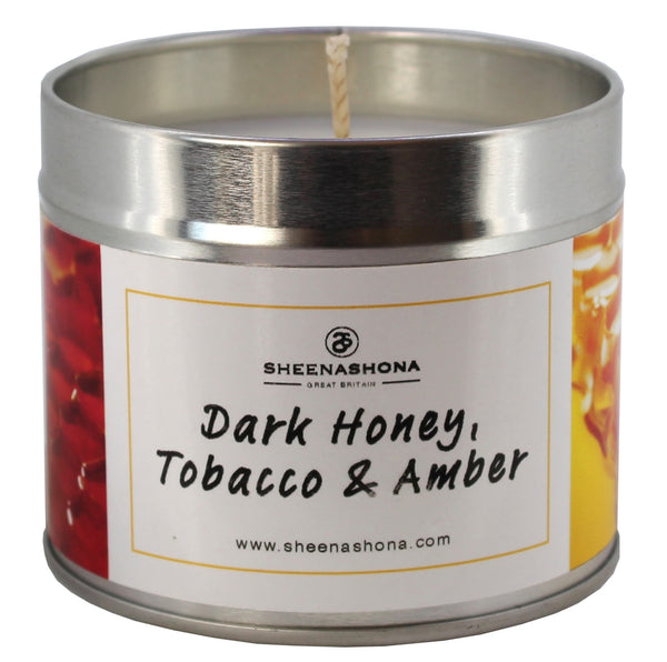 Dark Honey, Tobacco & Amber Signature Soya Wax Candle Tin