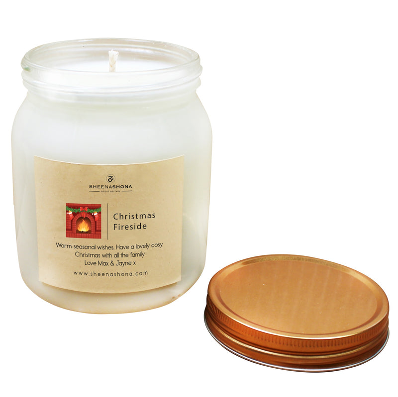 Fireside Christmas Soya Wax Large Honey Jar Candle