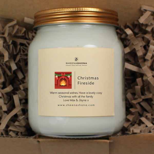Fireside Christmas Soya Wax Large Honey Jar Candle