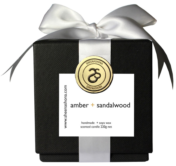 amber + sandalwood Hotel Collection Luxury Candle