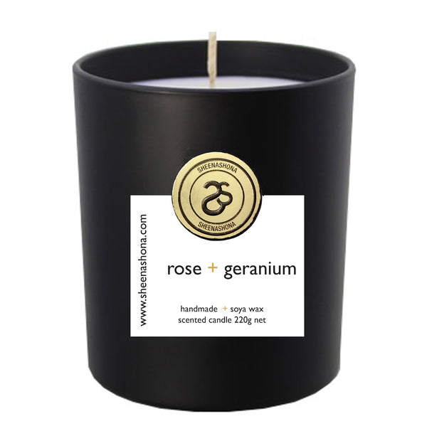 rose + geranium Hotel Collection Luxury Candle