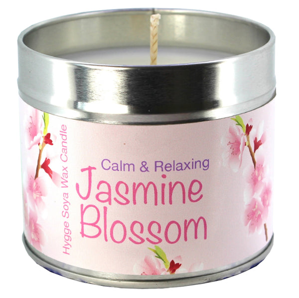 Jasmine Blossom Scented Hygge Candle Tin