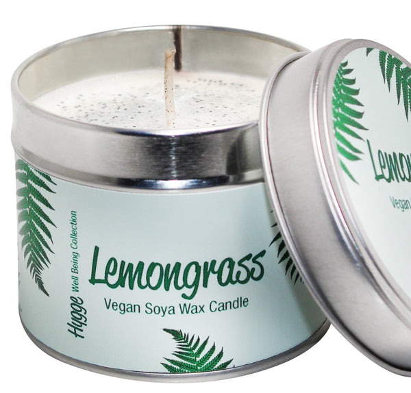 Lemongrass Scented Hygge Candle Tin