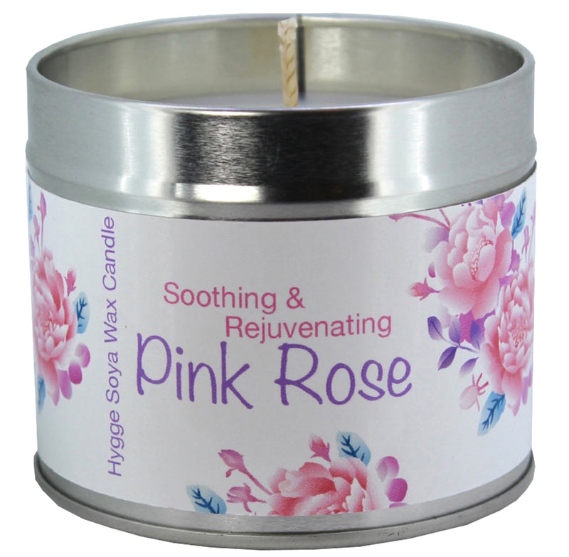 Pink Rose Scented Hygge Candle Tin