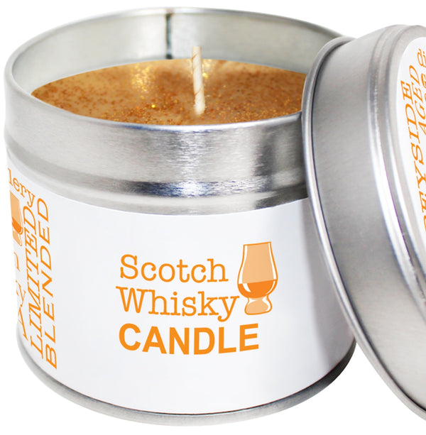 Whisky Scented Soya Wax Candle Tin