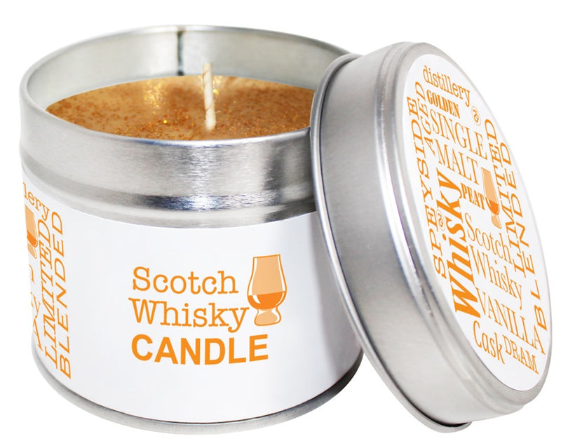 Whisky Scented Soya Wax Candle Tin