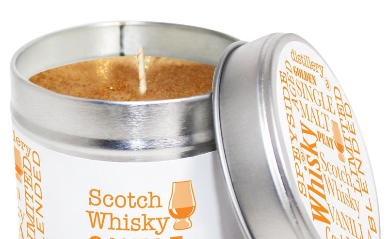 Whisky Scented Soya Wax Candle Tin