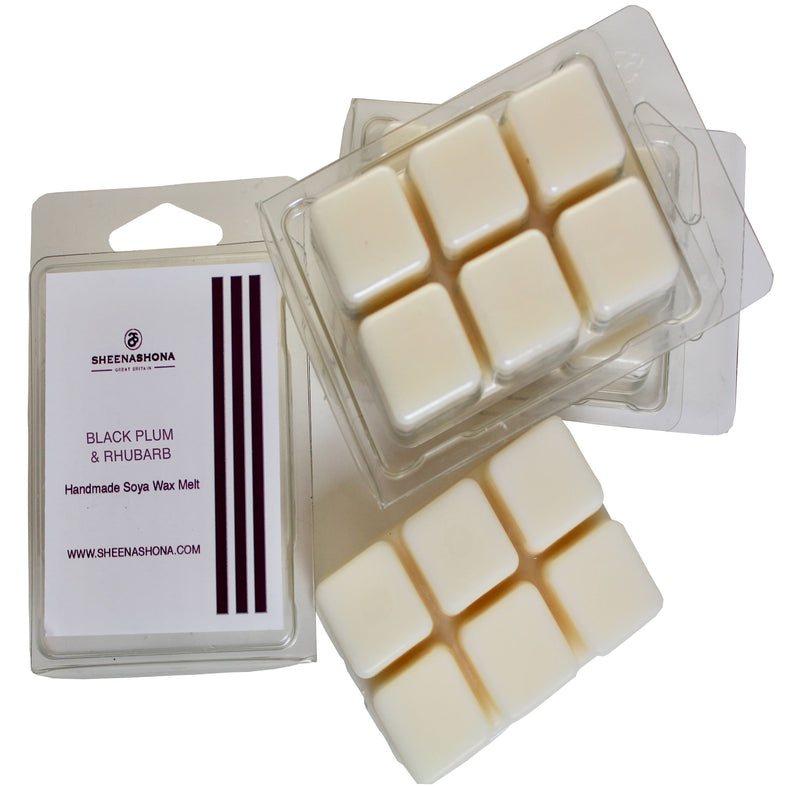 Black Plum & Rhubarb Scented Signature Clamshell Soya Wax Melt Bundle x 4