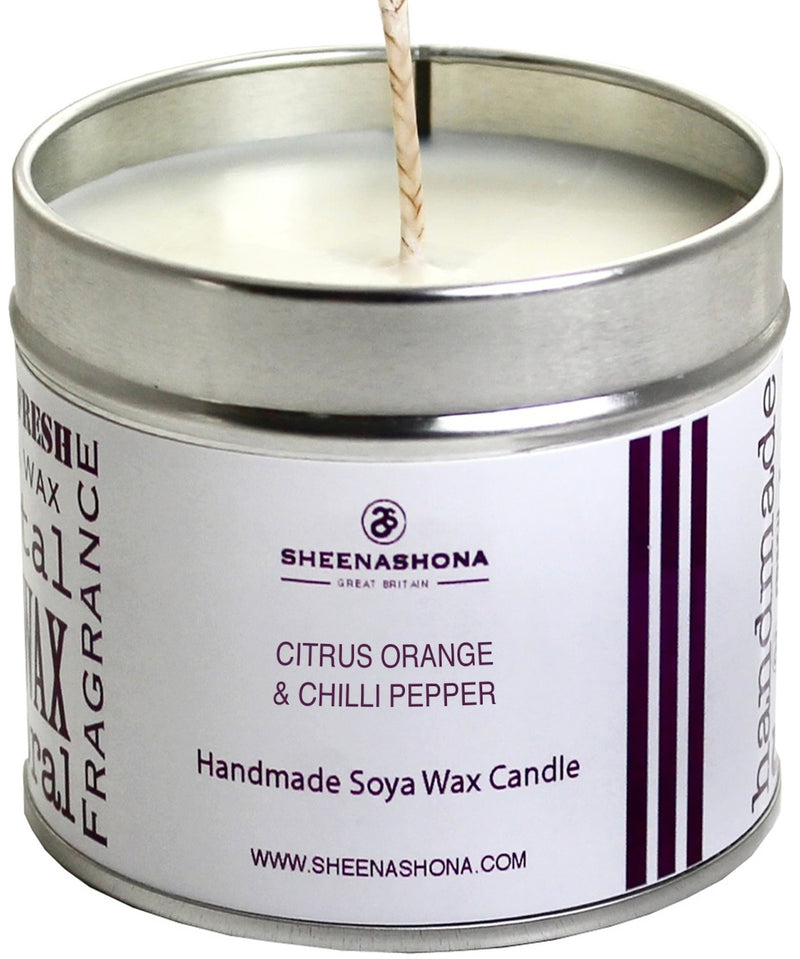 Citrus Orange & Chilli Pepper Signature Soya Wax Candle Tin