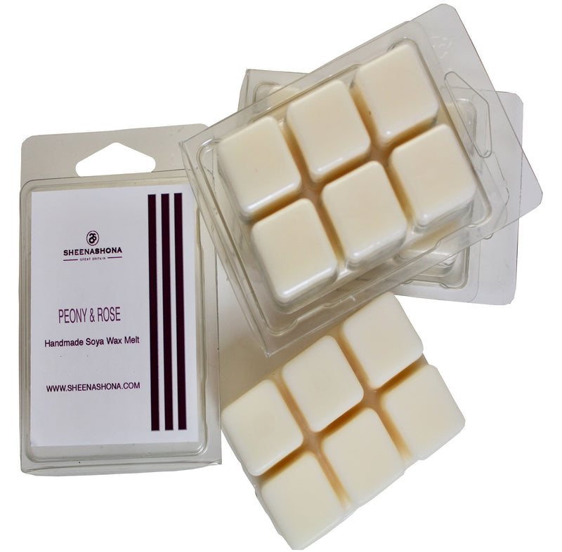 Peony & Rose Scented Signature Clamshell Soya Wax Melt Bundle x 4