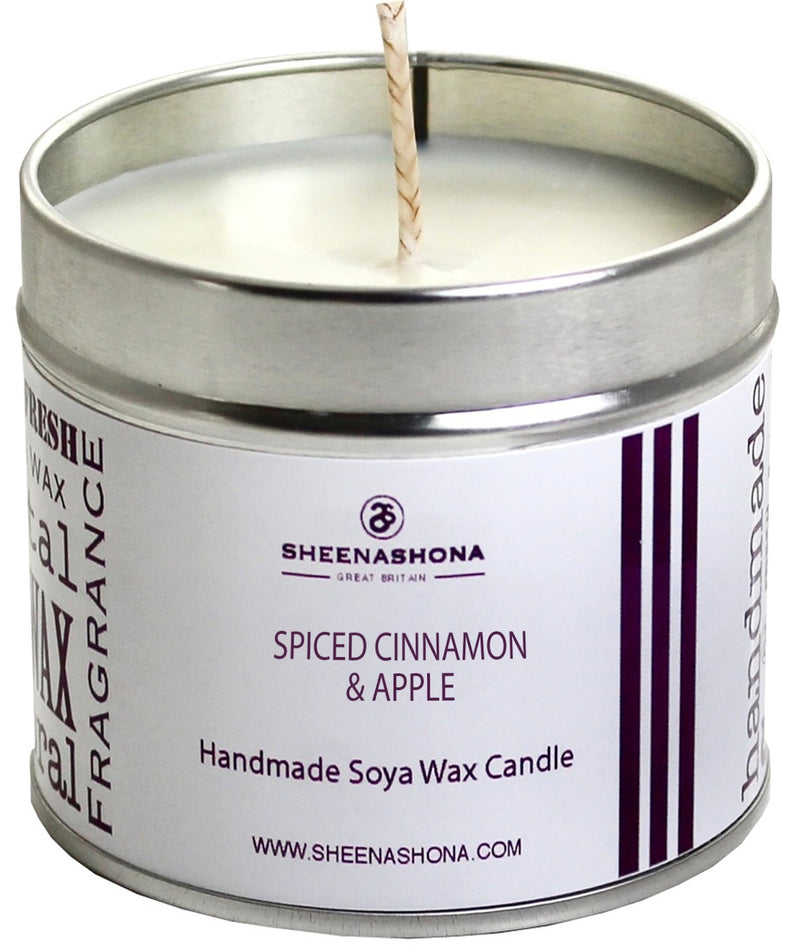 Spiced Cinnamon & Apple Scented Signature Soya Wax Candle Tin