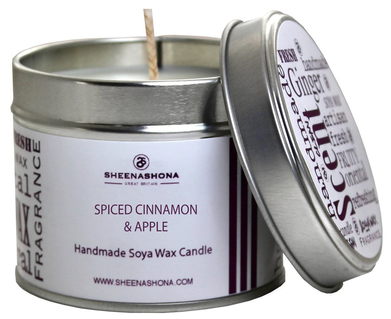 Spiced Cinnamon & Apple Scented Signature Soya Wax Candle Tin
