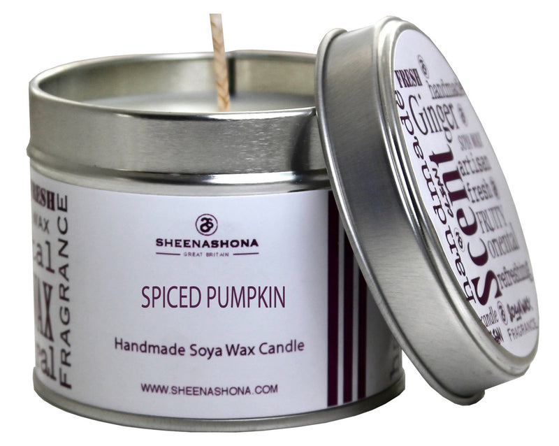 Spiced Pumkin Scented Signature Soya Wax Candle Tin