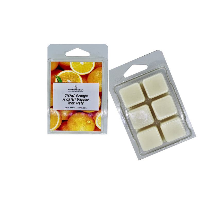 Citrus Orange & Chilli Pepper Scented Signature Clamshell Soya Wax Melt Bundle x 4