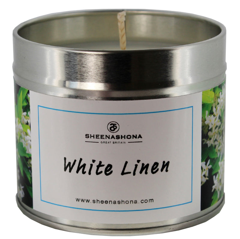White Linen Signature Soya Wax Candle Tin
