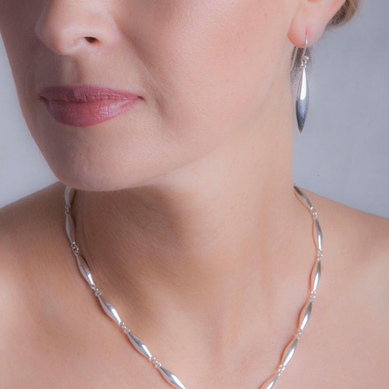 Sterling Silver Polished Sphere Drop Earrings