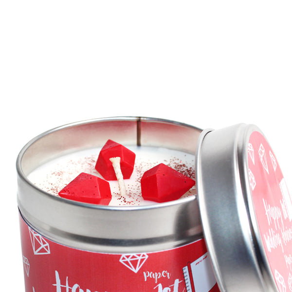 1st Year Paper Wedding Anniversary Candle Tin