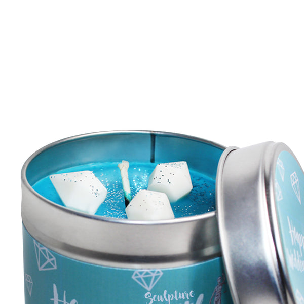 27th Sculpture Wedding Anniversary Candle Tin