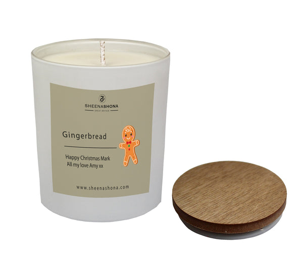 Christmas Personalised Gingerbread Luxury Soya Wax Candle