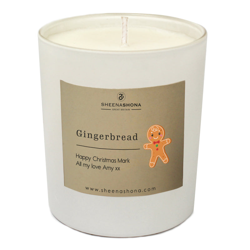 Christmas Personalised Gingerbread Luxury Soya Wax Candle