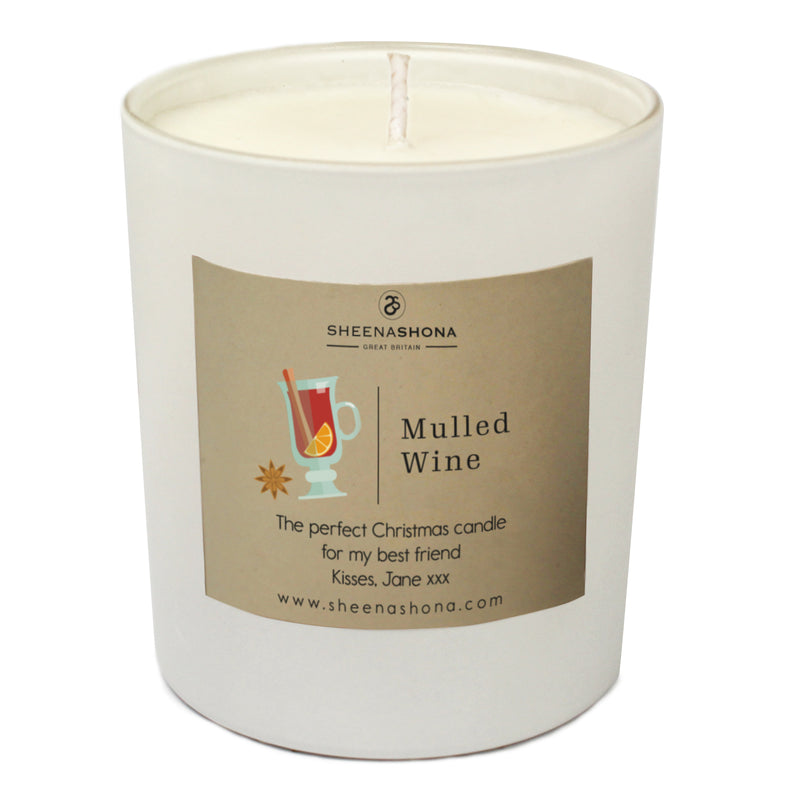 Mulled Wine Christmas Personalised Luxury Soya Wax Candle