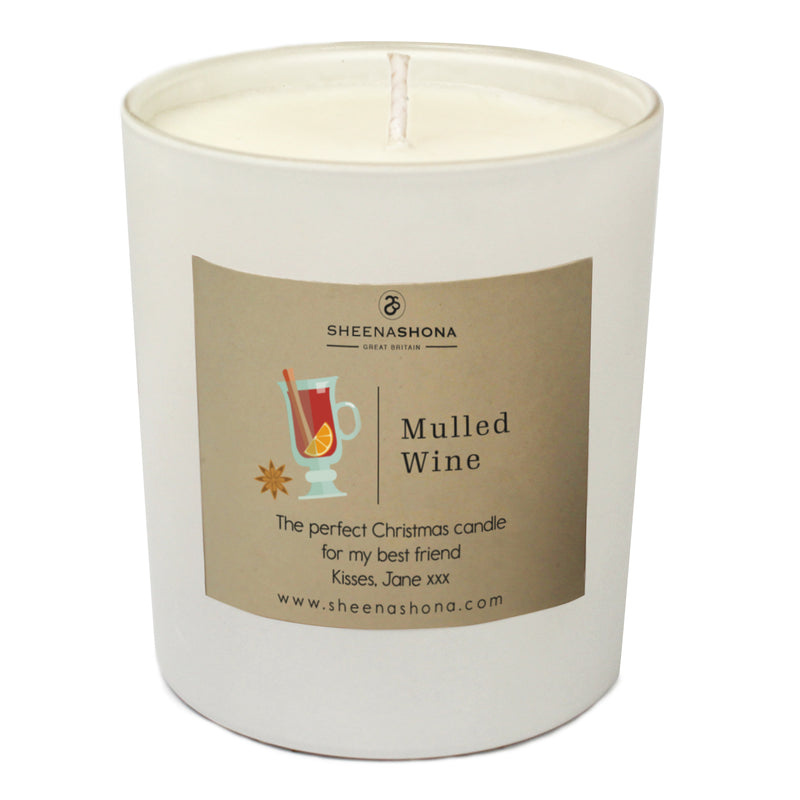 Christmas Personalised Mulled Wine Luxury Soya Wax Candle