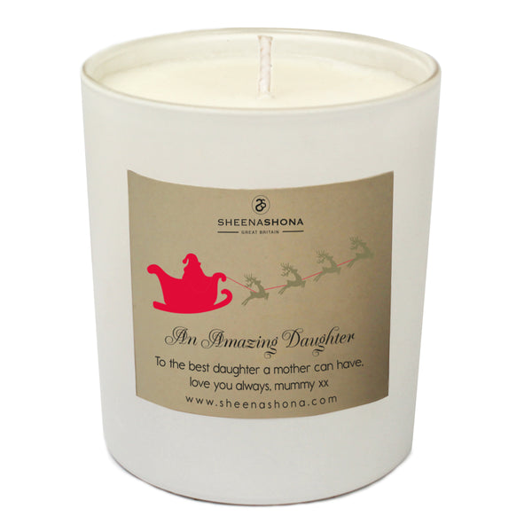 Daughter Christmas Personalised Luxury Soya Wax Candle