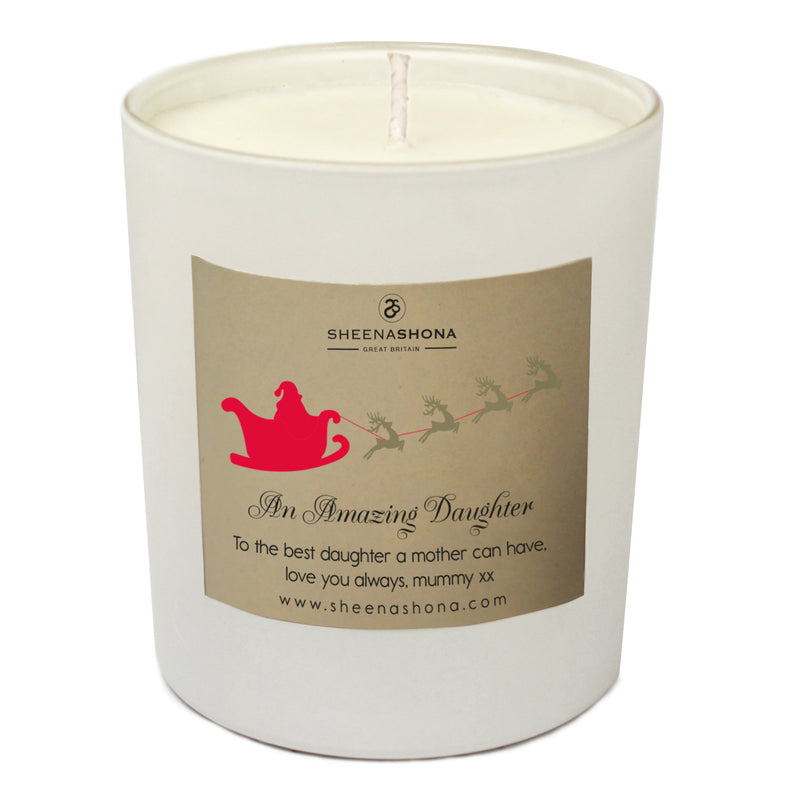 Christmas Personalised 'An Amazing Daughter' Luxury Soya Wax Candle