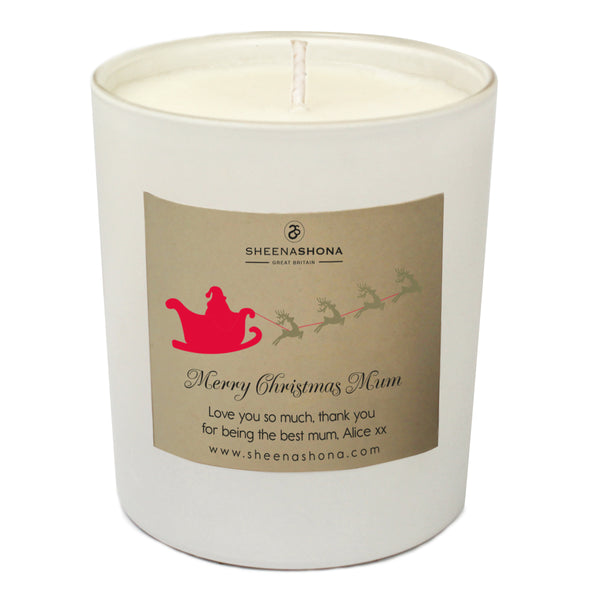 Personalised 'Merry Christmas Mum' Luxury Soya Wax Candle