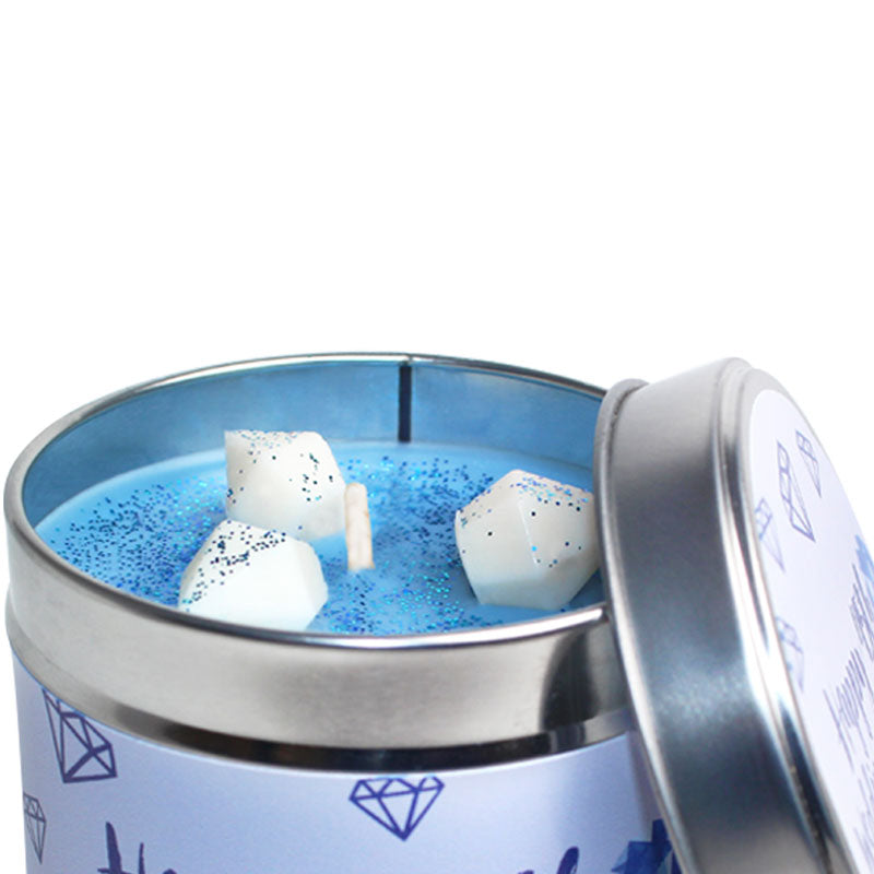 45th Sapphire Wedding Anniversary Candle Tin