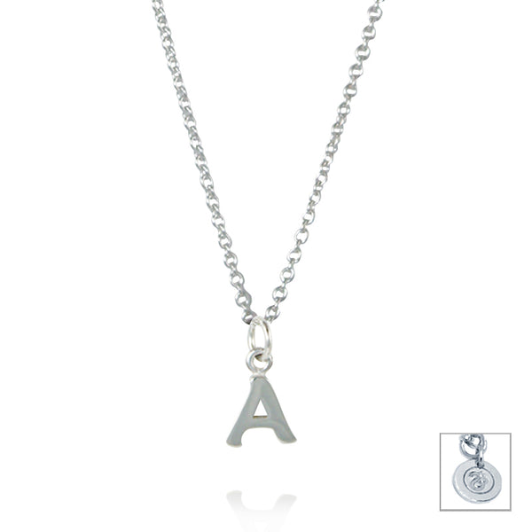Sterling Silver Initial A - Z Pendant