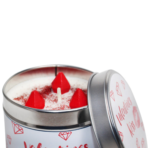 Valentine's Kiss Soya Wax Candle Tin