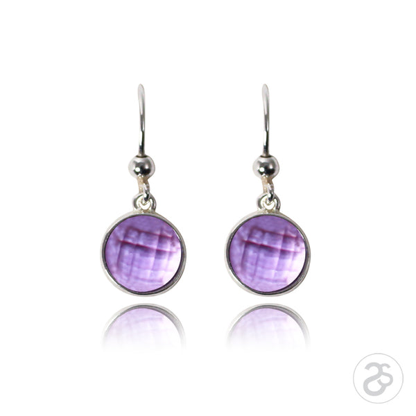 Amethyst & Sterling Silver Drop Earrings