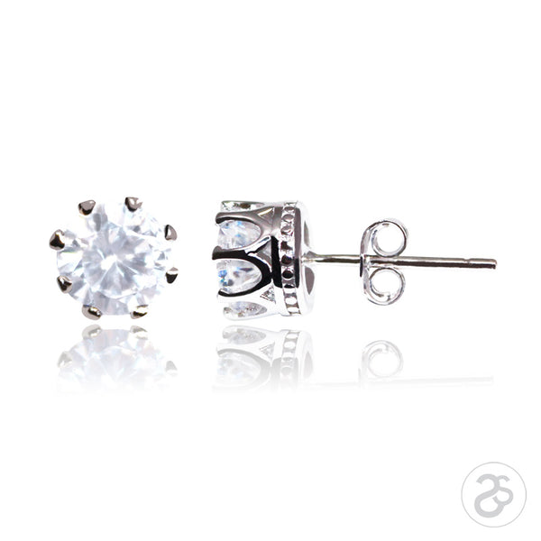 Sterling Silver Antwerp Solitaire Earrings